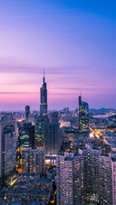 Bustling City Night View