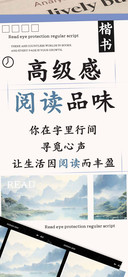 高级感阅读品味楷书