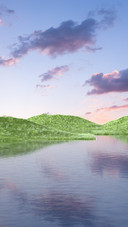 Grassland lake water