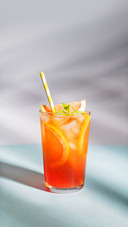 Fresh grapefruit juice with ice