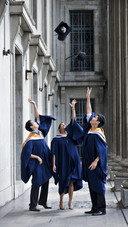 Graduates Throwing Hats