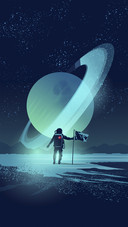 Astronaut in Deep Space