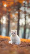 A Cute Cat Sitting on The Grass