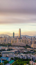 City Scenery in The Sunset