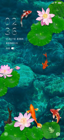 锦鲤戏荷