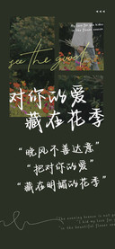 对你的爱藏在花季