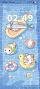 夏日猫咪泳池