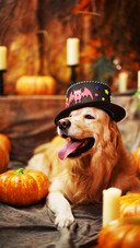 Halloween golden retriever 2