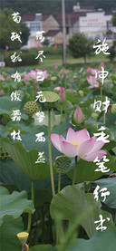 施申财毛笔行书