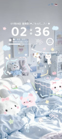 ins治愈蓝 涂鸦小窝