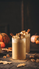 Autumn Pumpkin Spice Latte with Whipped Cream