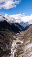 The snow scenery of li xiaolu in aba prefecture