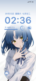 动漫蓝发美少女