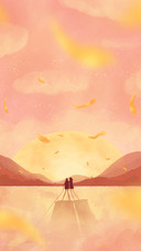 Mother and daughter under the sky 90