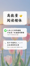 高能量阅读楷体