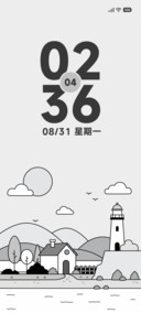 粗描边 极简海岸