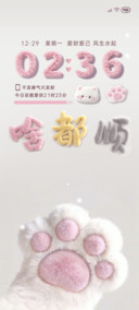 毛绒图标软萌猫爪