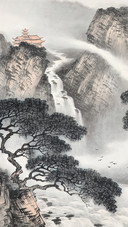 马骏《观瀑图》