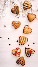 Valentine's Day. Cookies in the shape of heart