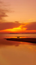 Sunset in the sea
