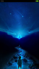 唯美蓝色星空