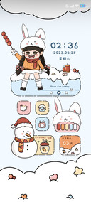 雪人与可爱女孩