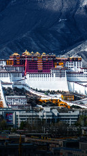 Potala Palace Under Snow Mountain