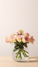 Beautiful bouquet of pink roses