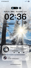 氛围感雪景丁达尔