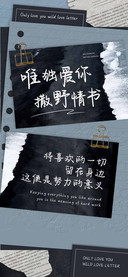 唯独爱你撒野情书