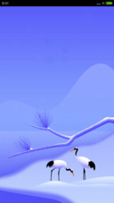 下雪特效 雪地双鹤