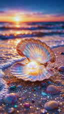Sunset Shell and Pearl
