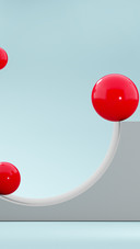 A red sphere moving on a circle