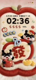毛绒苹果暴富小黑马
