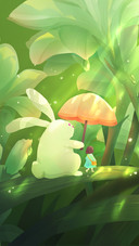 The girl and the rabbit