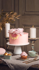 Cake And Candles on The Table
