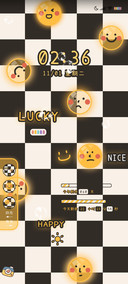 笑脸发光棋盘格