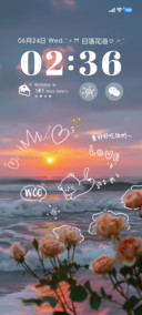ins日落花海