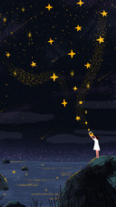 夜暗方显万颗星