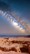 The starry sky in the desert