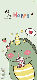 油画小恐龙