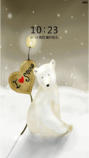 爱上雪的北极熊