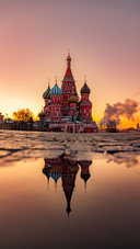 Majestic Church at Twilight, Reflecting in Tranquil Waters