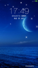 蓝色天空（双击时钟下面可切换黑色壁纸）