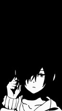 Anime teenager silhouette