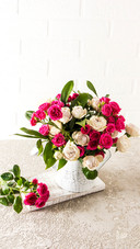 A beautiful bouquet of fresh garden roses