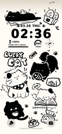 黑白涂鸦 怪猫咪