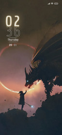 Dragon in fire