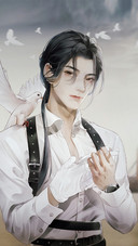 The Pigeon Stands on The Shoulders of The Handsome Man