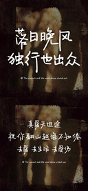 落日晚风独行也出众